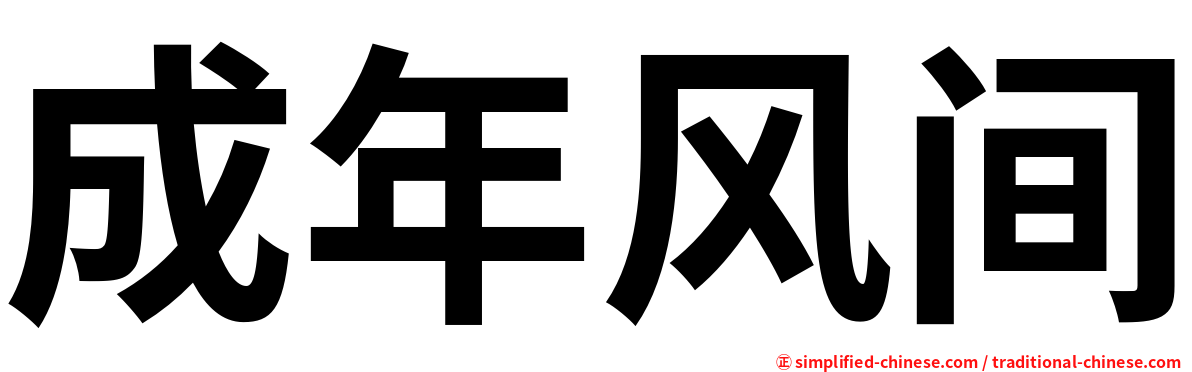 成年风间