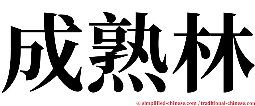 成熟林 serif font