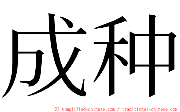 成种 ming font