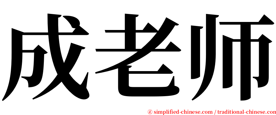 成老师 serif font