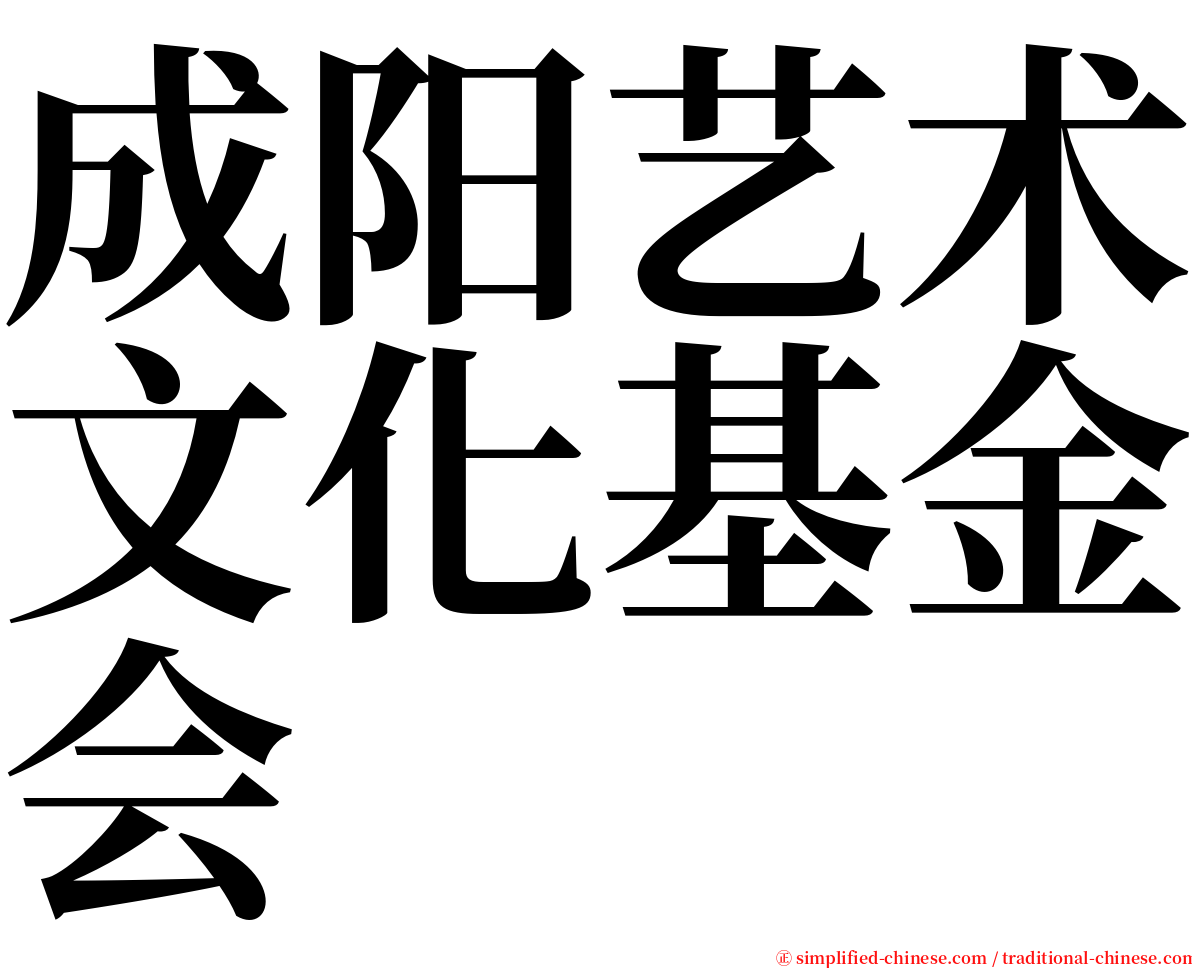 成阳艺术文化基金会 serif font