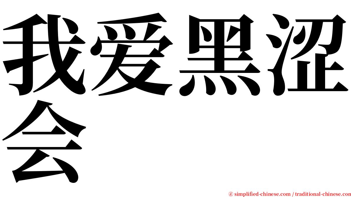 我爱黑涩会 serif font