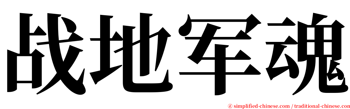 战地军魂 serif font