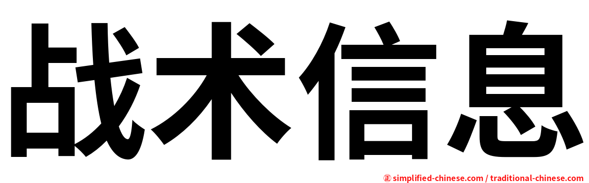 战术信息