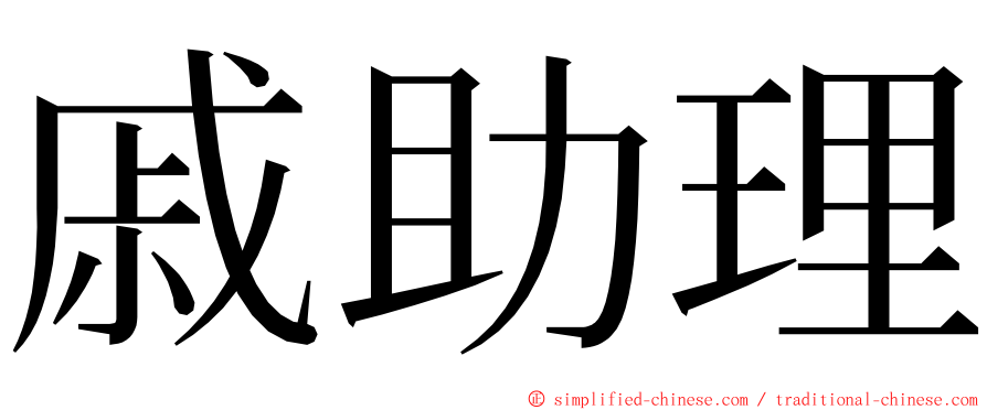 戚助理 ming font