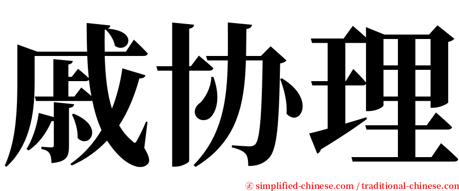 戚协理 serif font