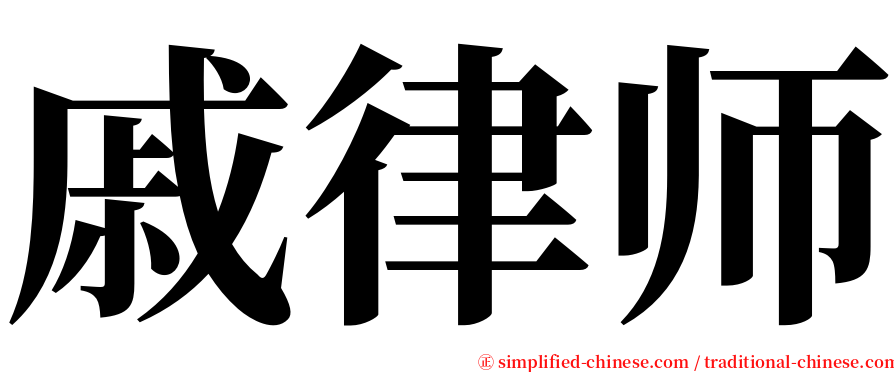 戚律师 serif font