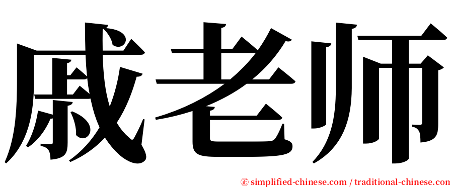 戚老师 serif font