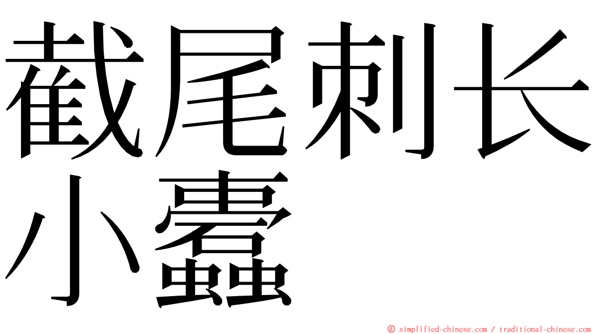 截尾刺长小蠹 ming font