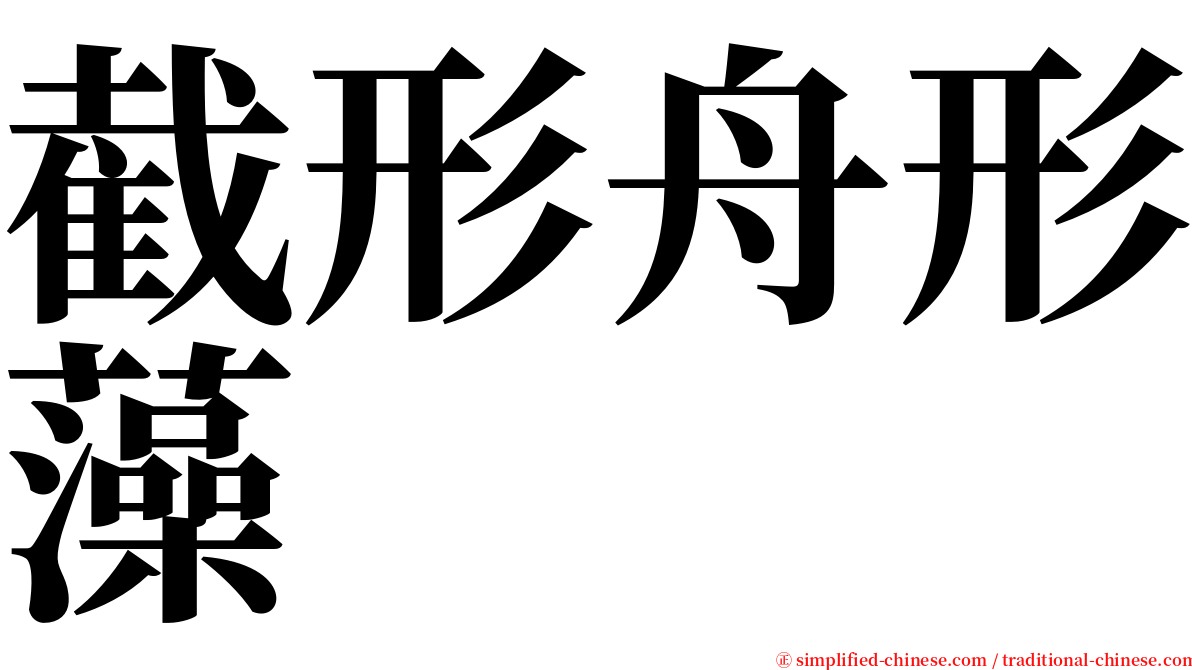 截形舟形藻 serif font