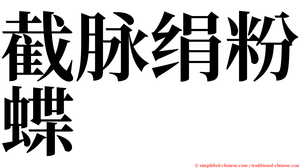 截脉绢粉蝶 serif font