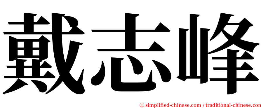 戴志峰 serif font