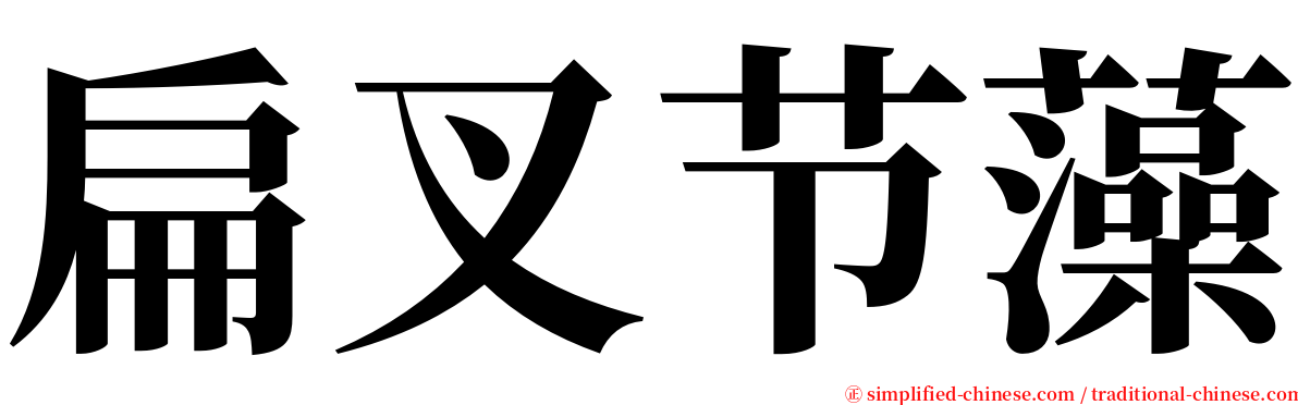 扁叉节藻 serif font