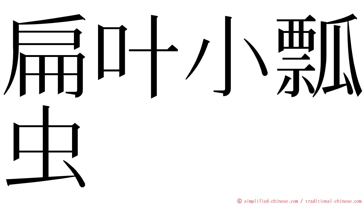 扁叶小瓢虫 ming font