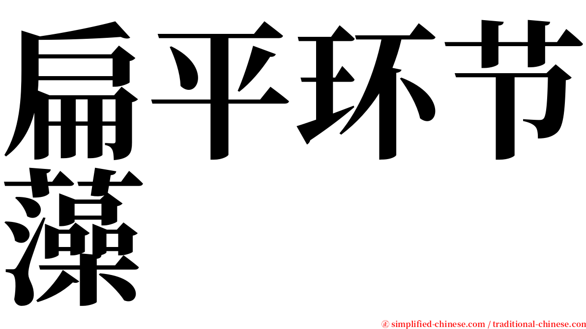 扁平环节藻 serif font