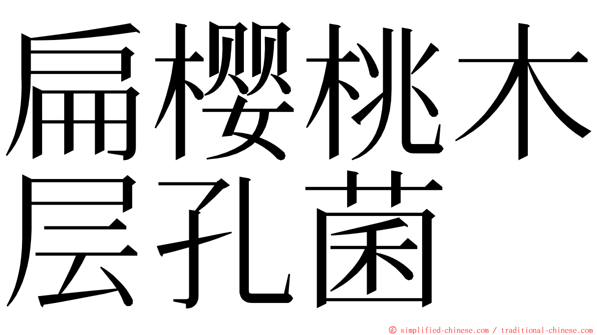 扁樱桃木层孔菌 ming font