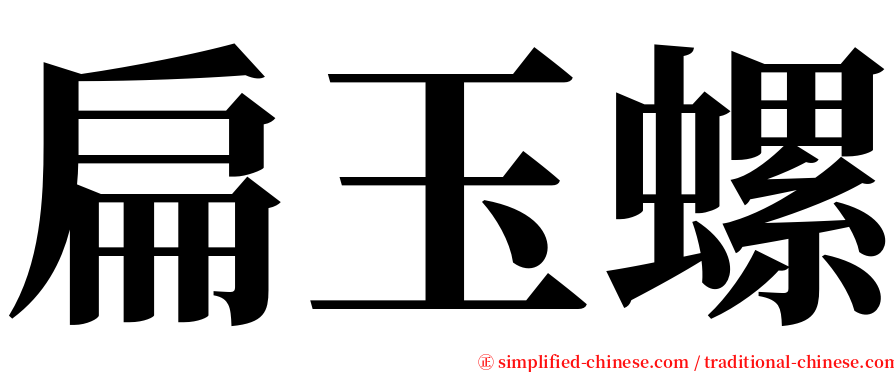 扁玉螺 serif font