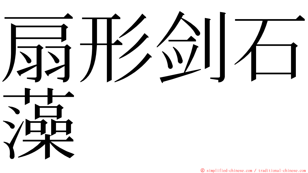 扇形剑石藻 ming font