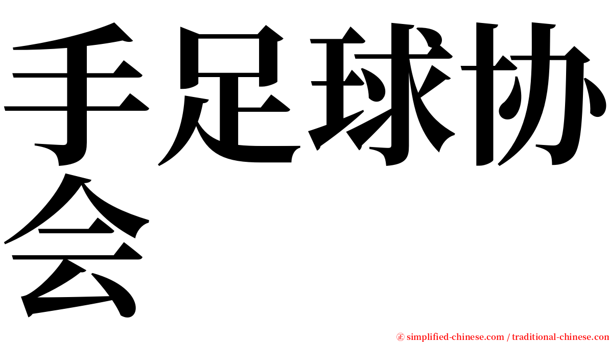 手足球协会 serif font