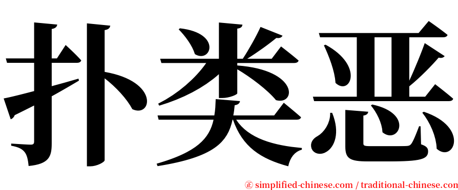 扑类恶 serif font