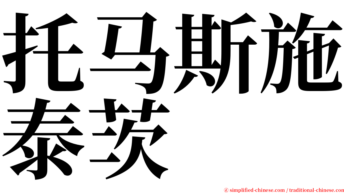 托马斯施泰茨 serif font