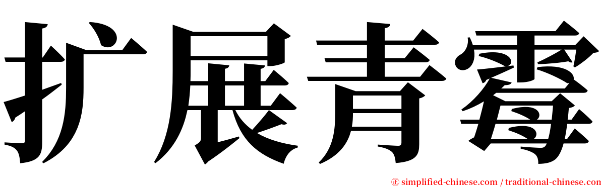 扩展青霉 serif font