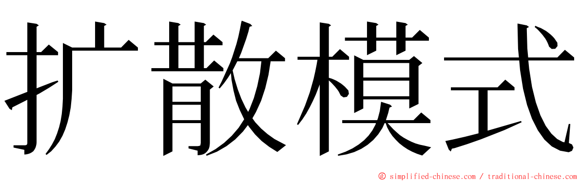 扩散模式 ming font