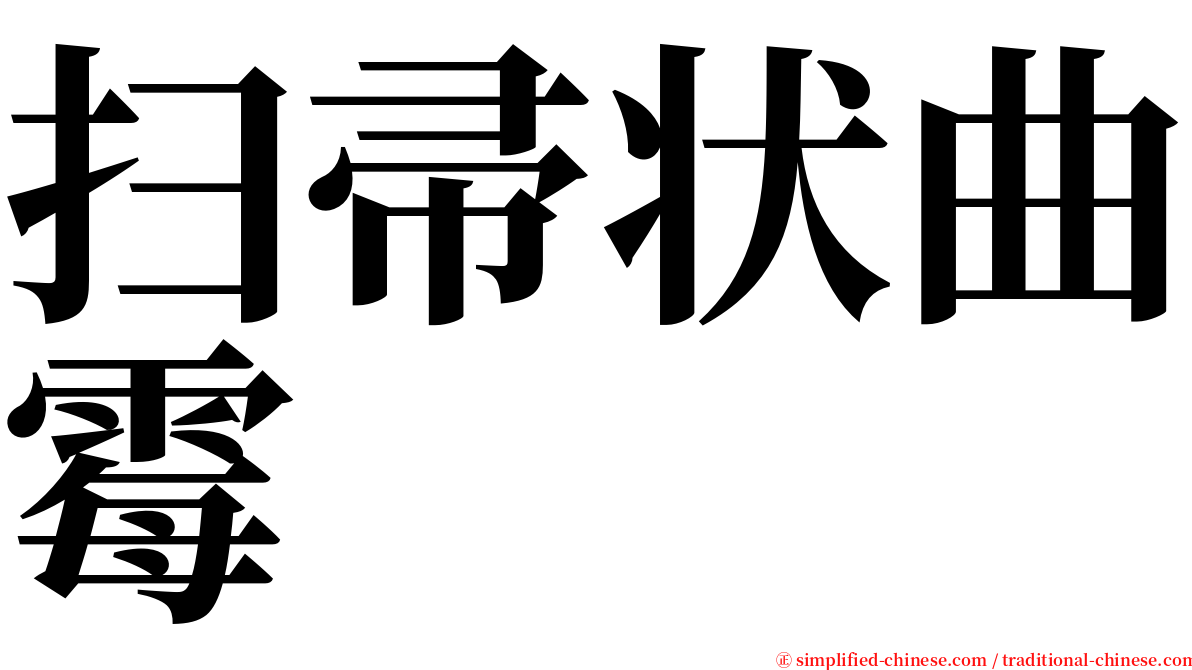 扫帚状曲霉 serif font