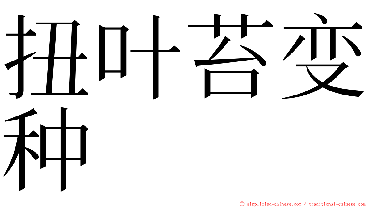 扭叶苔变种 ming font