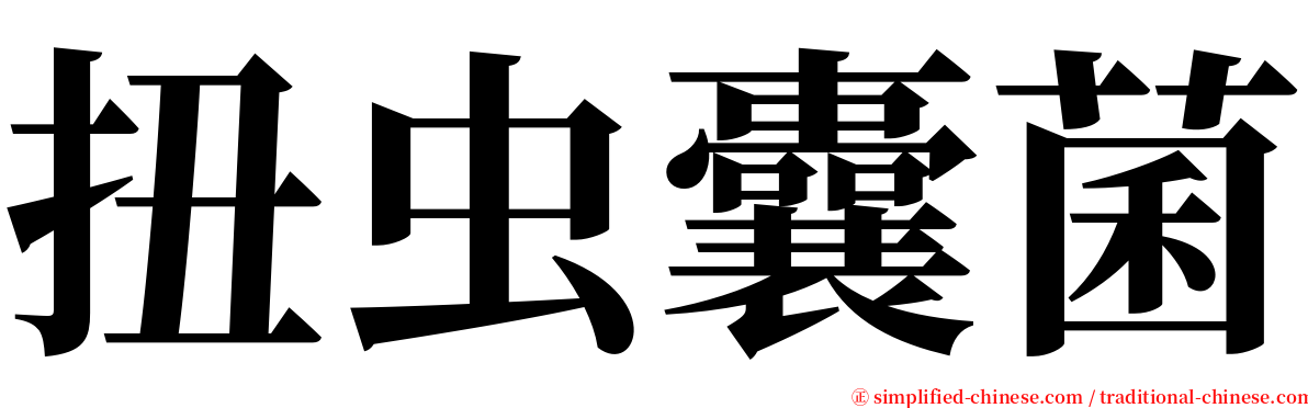 扭虫囊菌 serif font