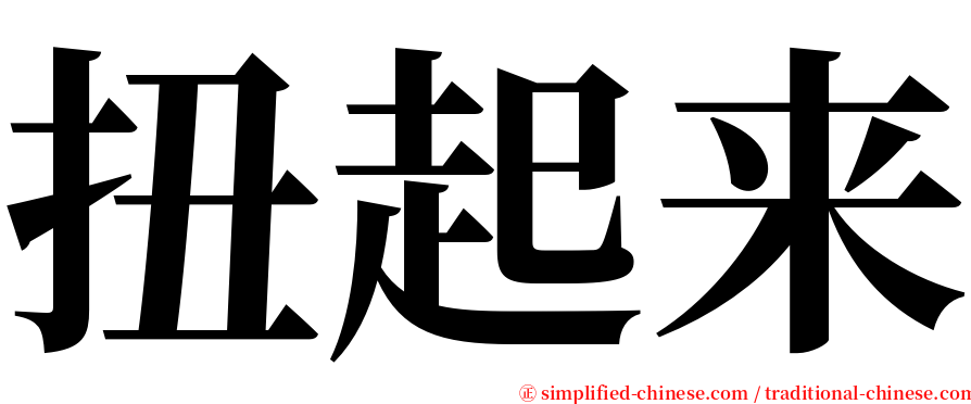 扭起来 serif font