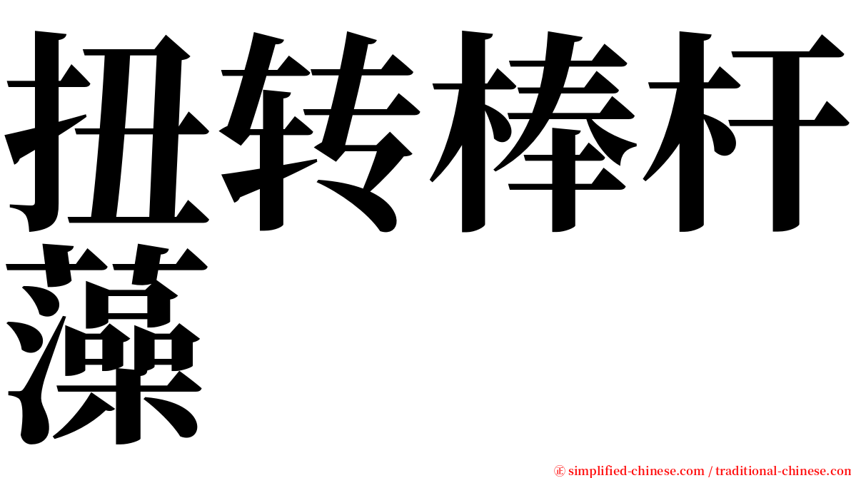 扭转棒杆藻 serif font