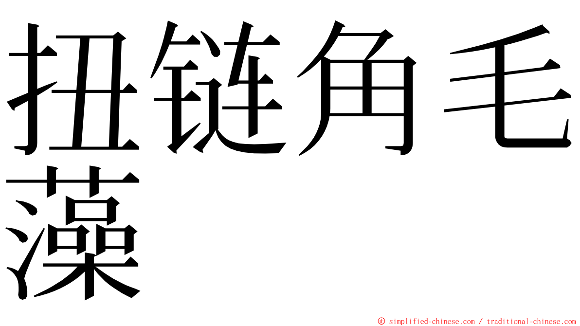 扭链角毛藻 ming font