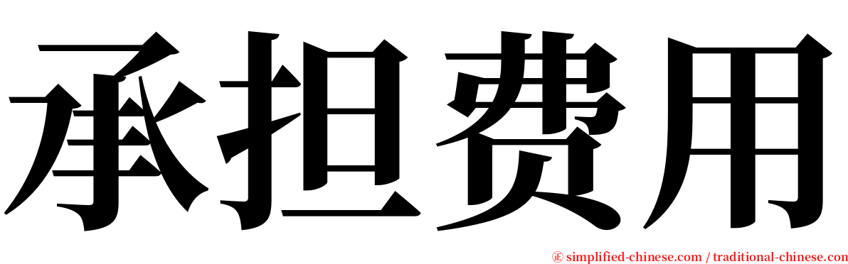 承担费用 serif font