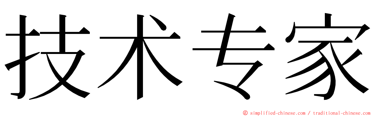 技术专家 ming font