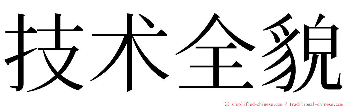 技术全貌 ming font