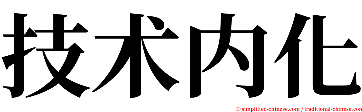 技术内化 serif font