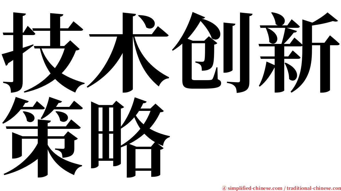 技术创新策略 serif font