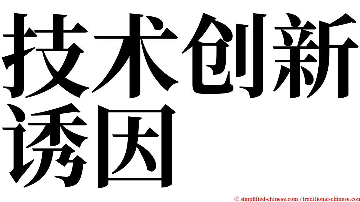 技术创新诱因 serif font