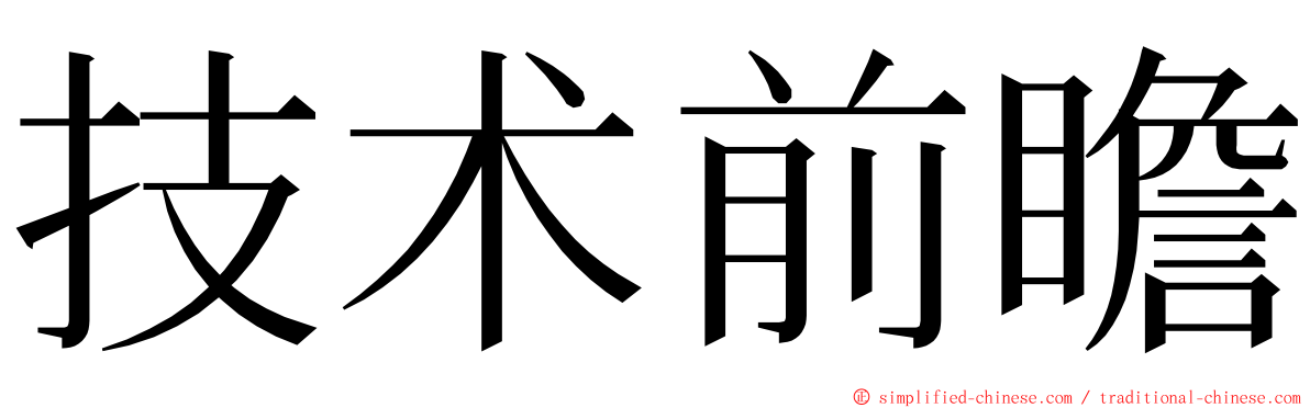 技术前瞻 ming font