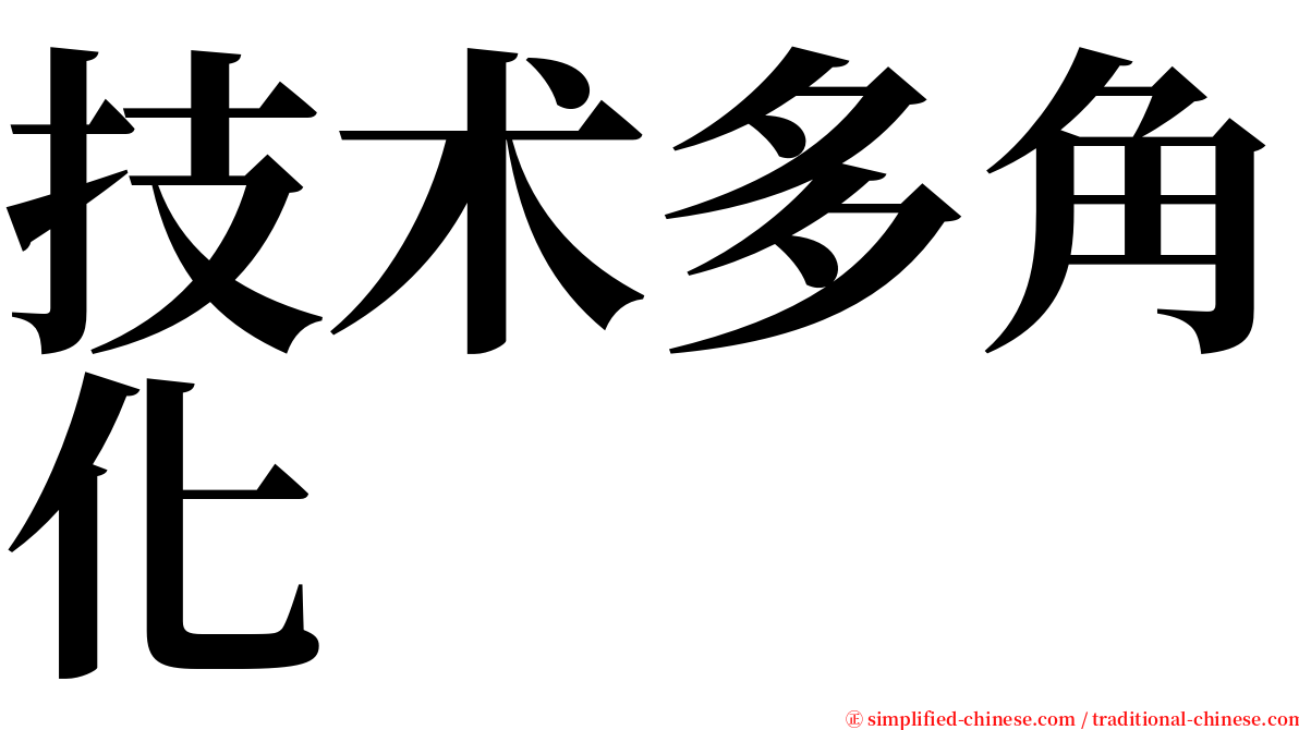 技术多角化 serif font