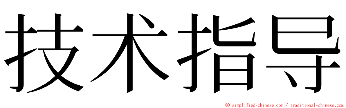 技术指导 ming font