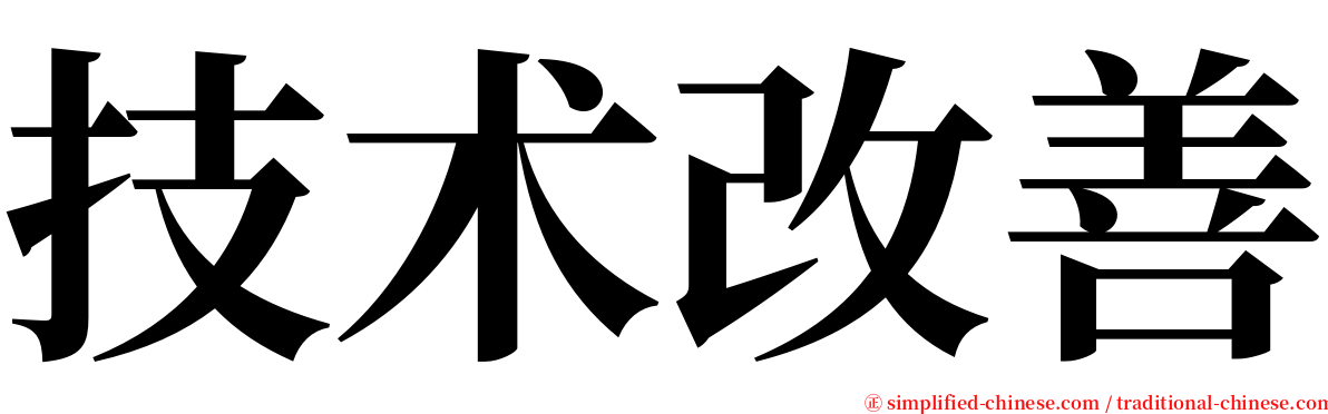 技术改善 serif font