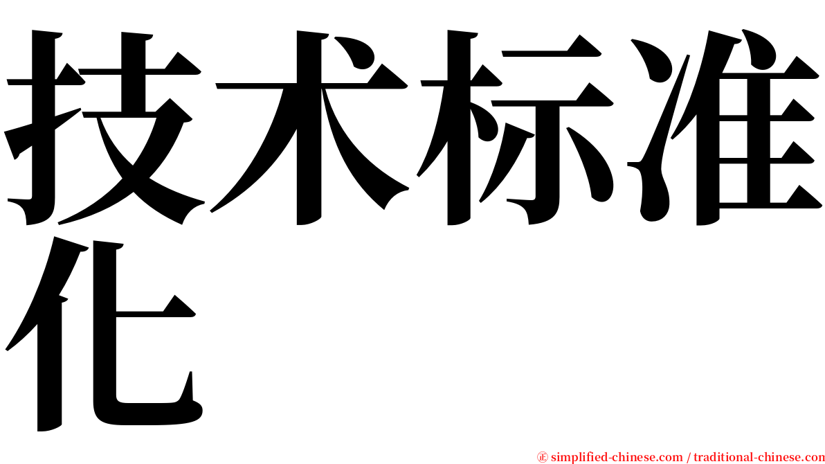 技术标准化 serif font