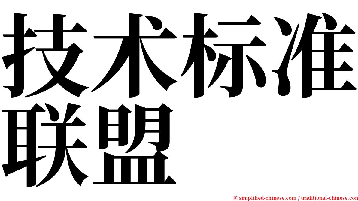 技术标准联盟 serif font