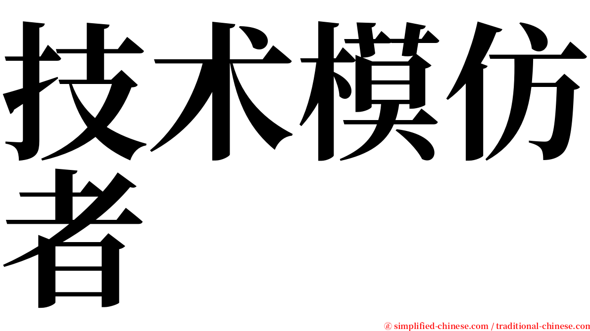 技术模仿者 serif font