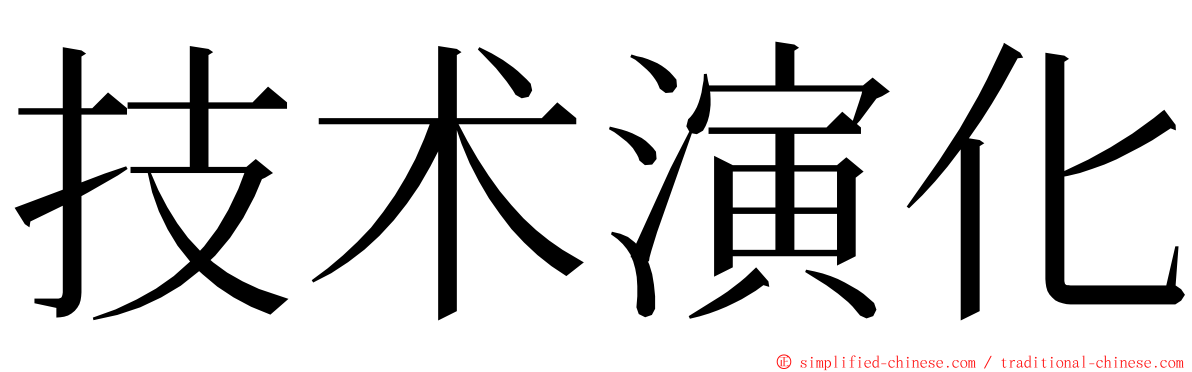 技术演化 ming font