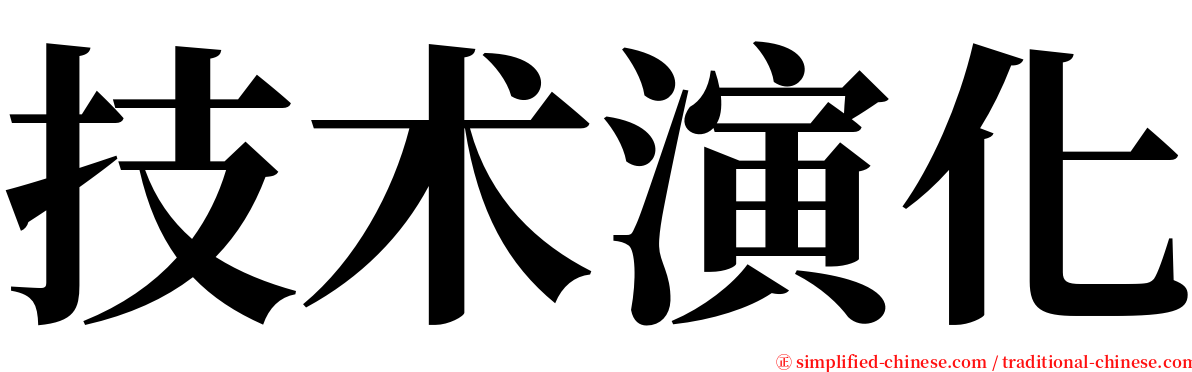 技术演化 serif font