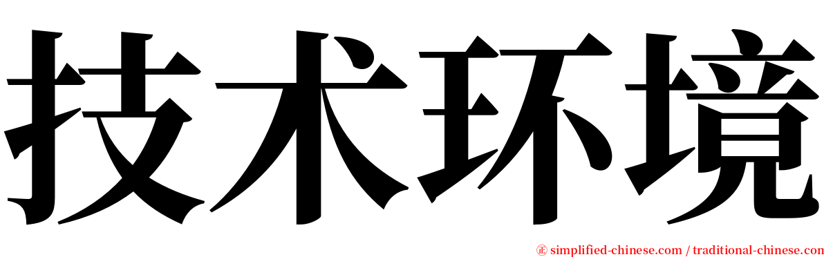 技术环境 serif font