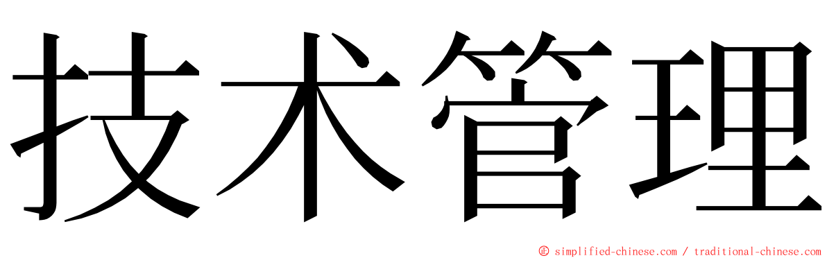 技术管理 ming font